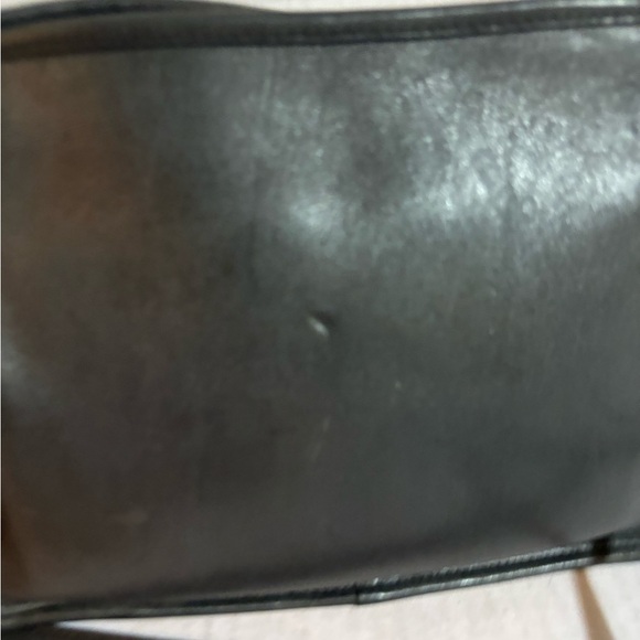Coach vintage black gray leather crossbody handbag - Picture 2 of 7